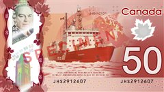 Sp&eacute;cimen d'un nouveau billet de 50 $