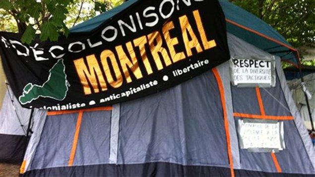 Manifestation d'« Occupons Montréal » au Square-Victoria