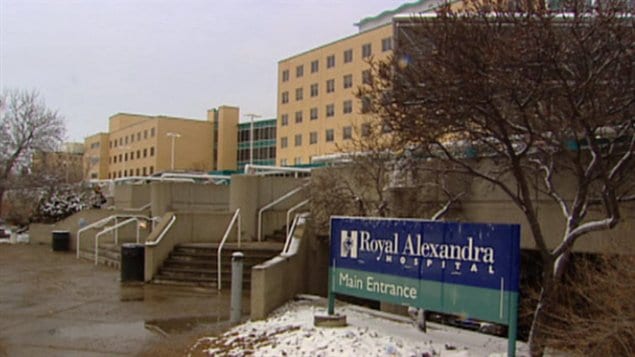 L'Hôpital Royal Alexandra d'Edmonton en Alberta.