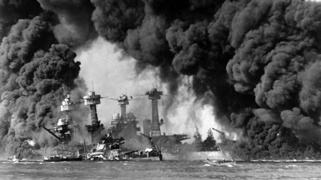 Une image de l'attaque de Pearl Harbor en 1941 Une image de l'attaque de Pearl Harbor en 1941