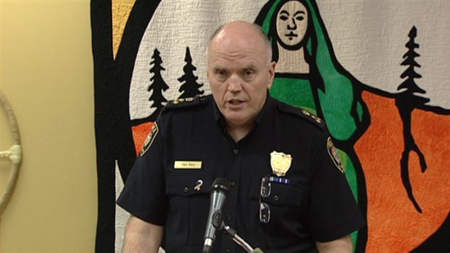 Le chef de police d'Ottawa, Vern White, lors du point de presse de vendredi.