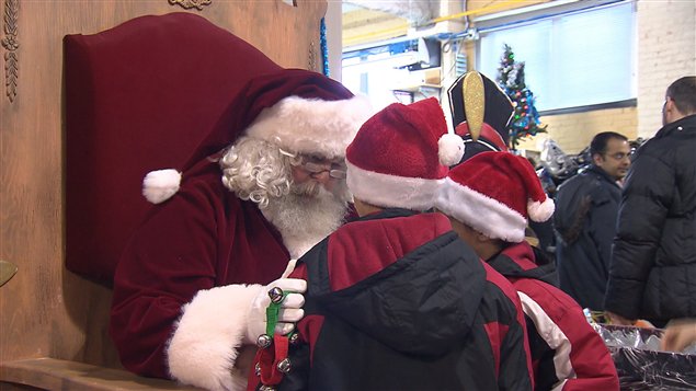Des deux enfants ont pu rencontrer le Père Noël