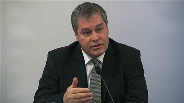 Le ministre québécois de la Santé, Yves Bolduc, à Montréal, mercredi