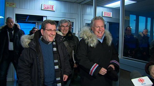 Régis Labeaume et Jean Charest