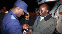 Léon Mugesera à son arrivée au Rwanda.