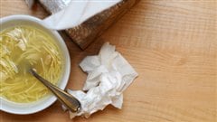 soupe au poulet rhume mouchoir