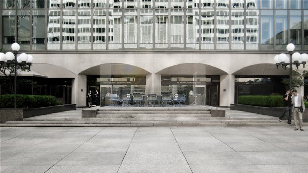 Une esquisse de l'oeuvre de Nicolas Baier qui sera érigée devant la Place Ville-Marie