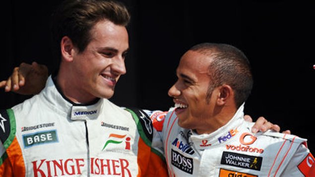 Adrian Sutil et Lewis Hamilton