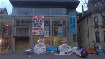 manifestation à l'Université Ryerson de Toronto