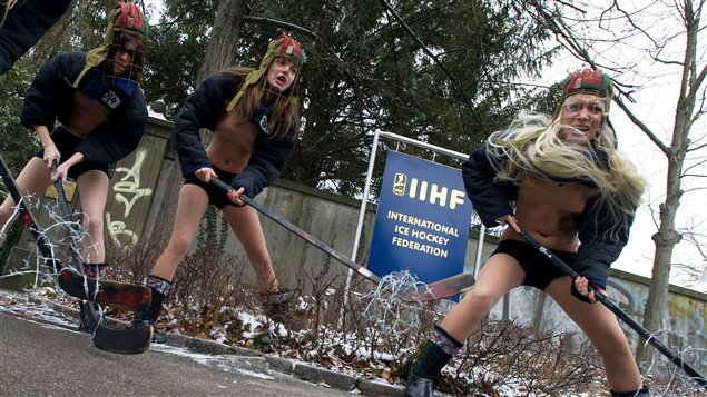 Les f�ministes ukrainiennes � l'assaut de l'IIHF