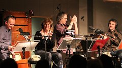 Pierre Verville, Mich�le Deslauriers, Philippe Lagu� et Ghyslain Dufresne � Radio-Canada/ Marie-Sandrine Auger