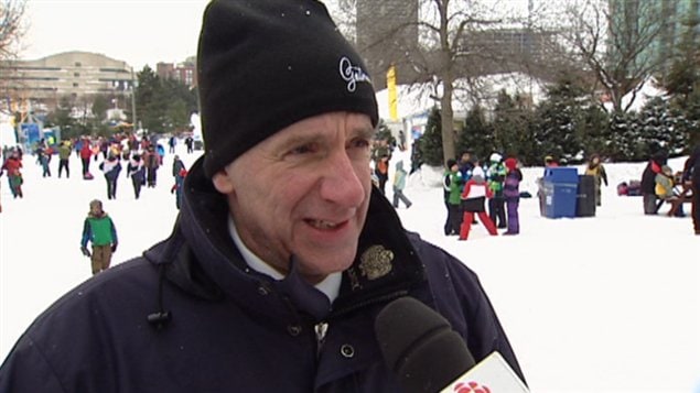 Le maire de Gatineau, Marc Bureau, au parc Jacques-Cartier, vendredi.