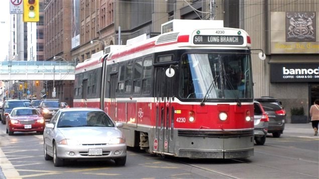 Tramway au centre-ville de Toronto