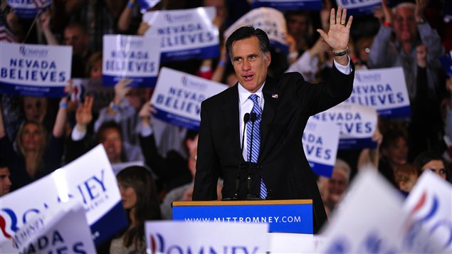 Mitt Romney lors des caucus du Nevada