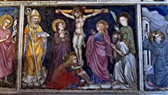 Jacobus de Voragine tenant <i>La légende dorée</i> dans ses mains / ©Georges Jansoone, Wikipedia Jacobus de Voragine tenant <i>La légende dorée</i> dans ses mains / ©Georges Jansoone, Wikipedia
