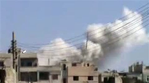 Homs bombardée
