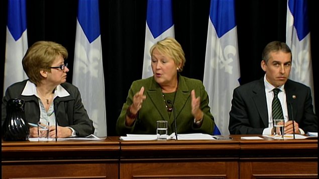 La chef du Parti québécois, Pauline Marois