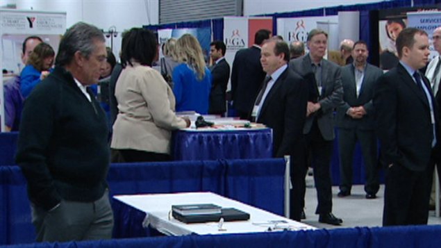 Des entrepreneurs au salon professionnel d'Ottawa