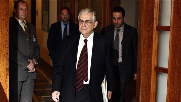 Le premier ministre grec Lucas Papadémus