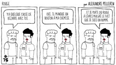 Alexandre Pellerin savoure le rouge Alexandre Pellerin savoure le rouge