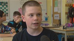 Raphaël Duchesne, élève à l'école Notre-Dame-du-Canada
