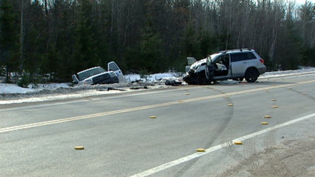 Scène de l'accident.