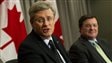 Le premier ministre canadien Stephen Harper et le ministre des Finances Jim Flaherty