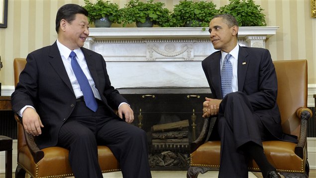 Le vice-président chinois Xi Jinping et le président américain Barack Obama à la Maison-Blanche le 14 février 2012.