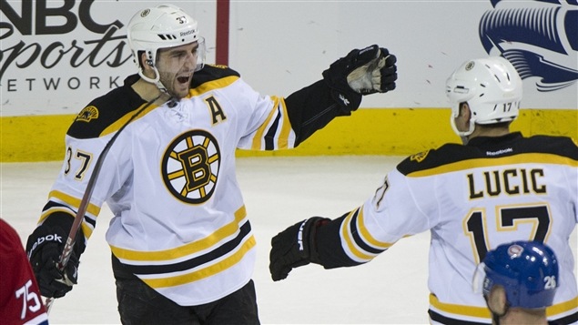 Patrice Bergeron et Milan Lucic