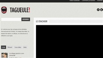 La page d'accueil du webzine tagueule.ca