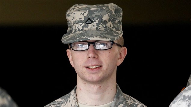Bradley Manning, lors d'une comparution devant une cour martiale à Fort Meade, en décembre 2011.