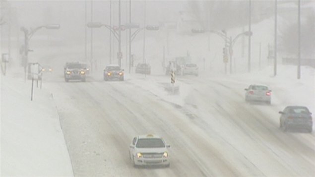 La tempête de neige atteint l'Est du Québec