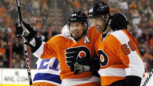 Kimmo Timonen et Jaromir Jagr