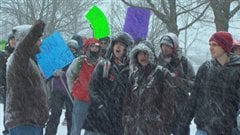 Manifestation d'étudiants du Cégep de Sherbrooke
