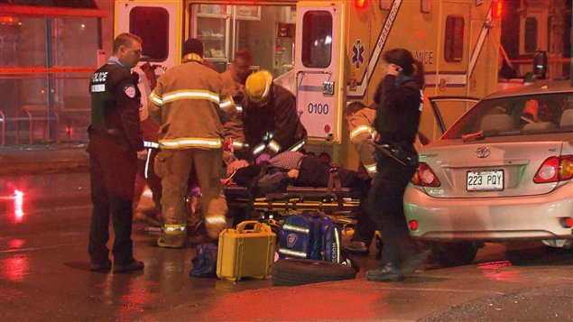 Accident au coin de l'avenue De Lorimier et avenue Laurier