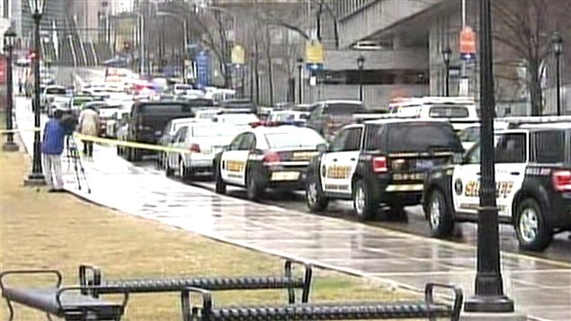 Les policiers ont été appelés en renfort au centre médical de l'université de Pittsburgh.