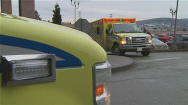 Manifestion d'ambulanciers à Sherbrooke