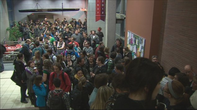 1500 étudiants se sont présentés à l'assemblée générale pour le vote de grève.