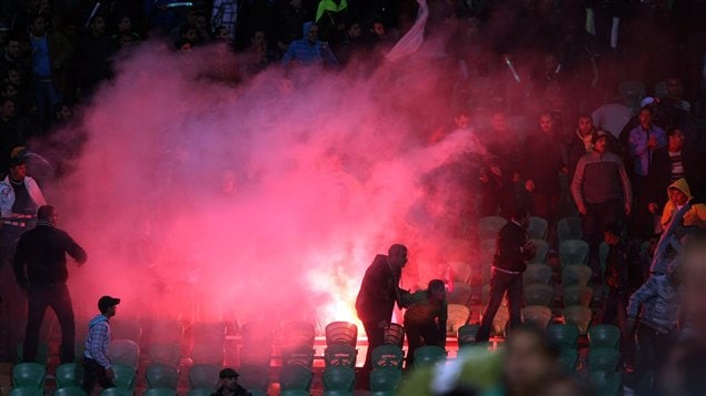 Une image des émeutes au stade de Port-Saïd, le 2 février 2012