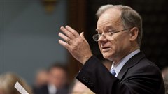 Le ministre des Finances du Québec, Raymond Bachand, lors du dépôt du budget provincial 2012-2013
