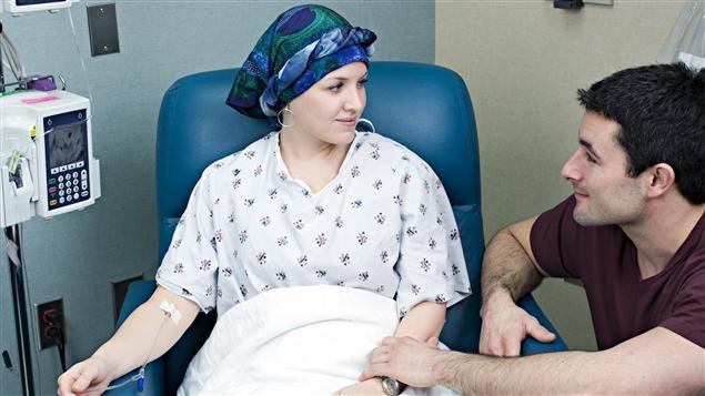 Femme sous chimiothérapie pour un cancer du sein