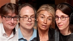 � Radio-Canada / Fran�ois Lemay | Paul Lewis, Patrick Morency, St�phanie de Flandre, et Dominique Sorel