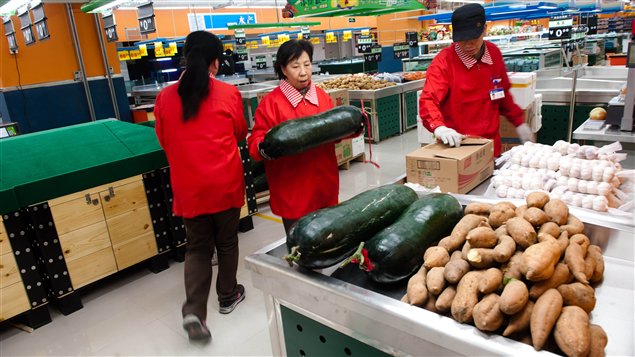Un supermarch� en Chine