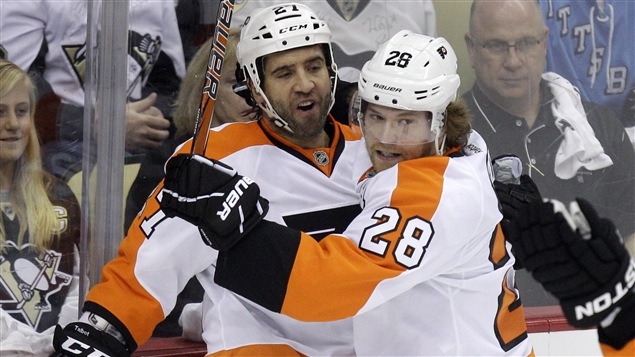 Maxime Talbot et Claude Giroux