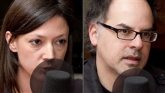 ©Radio-Canada/Christian Côté | <b>Les auteurs Marie-Hélène Poitras et Stéphane Dompierre</b> ©Radio-Canada/Christian Côté | <b>Les auteurs Marie-Hélène Poitras et Stéphane Dompierre</b>
