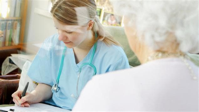 Infirmière au travail