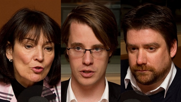 � Radio-Canada / Fran�ois Lemay | Monique Gr�goire, Simon Tremblay-Pepin et Marcelin Joanis