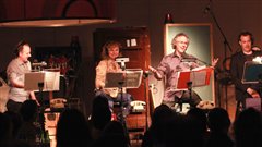 Pierre Verville, Mich�le Deslauriers, Philippe Lagu� et Pierre Brassard � Radio-Canada /Marie-Sandrine Auger