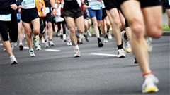 Coureurs � un marathon