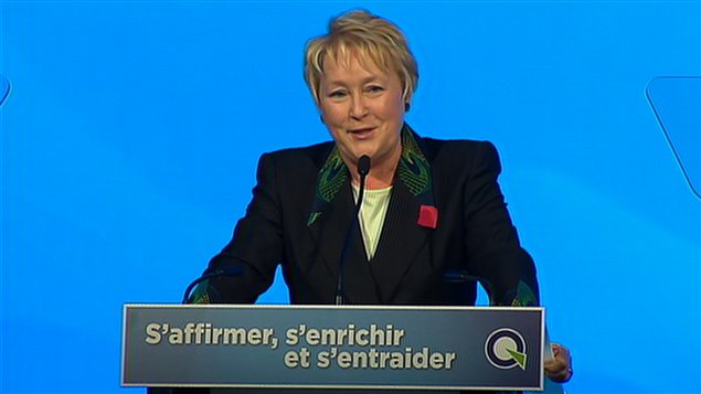 La chef péquiste, Pauline Marois, à Québec, samedi